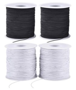 LUSTEMBER 4 Rolls Stretchy String for Bracelets