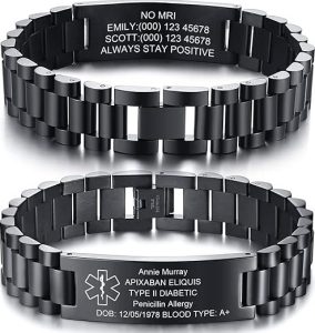 MEALGUET Medical ID Bracelet for Men