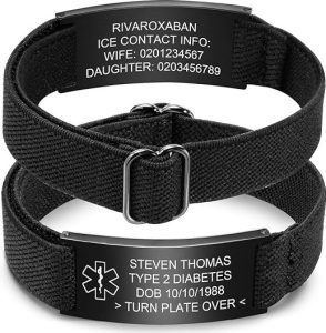 MEALGUET Personalized Medical Alert Bracelet for Men