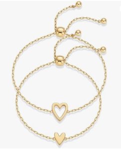 PAVOI Matching Heart Charms Solitaire Bracelet