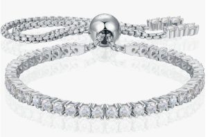 TUHE Moissanite Adjustable Tennis Bracelet