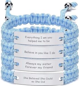 VNOX Name Quote Personalized Bracelets
