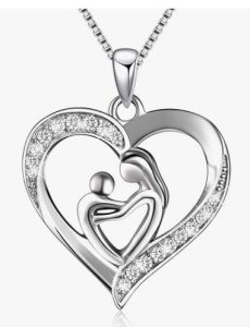 ABBGIABBW Love Heart Necklace for Mom