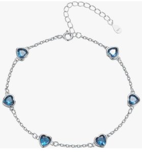 EVERU 925 Sterling Silver Birthstone Bracelet