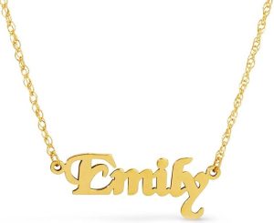 Galaxy Gold GG 14K Gold Name Necklace