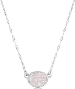 Humble Chic NY Simulated Druzy Pendant Necklace
