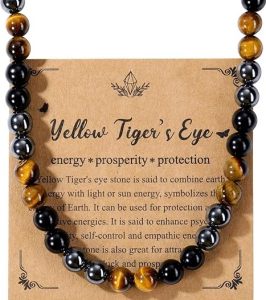 Jovivi Healing Crystal Necklace for Protection