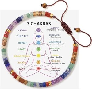 JoycuFF Chakra Crystal Bracelets for Anxiety
