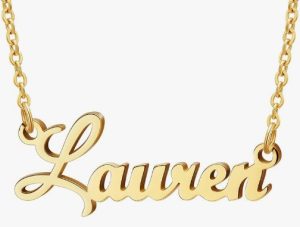 Ldurian Custom Gold Name Necklace