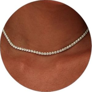 Luxval Tennis Necklace for Strapless Dress