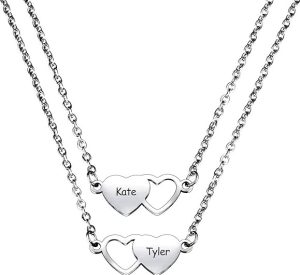 MeMeDIY Personalized Heart Matching Necklace