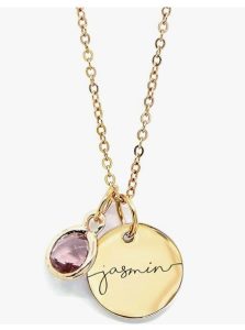 MignonandMignon Birthstone Name Necklace
