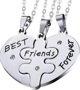 OIDEA Best Friends Forever Messages Necklace