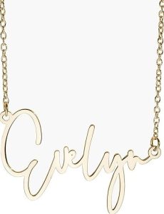 PicturesOnGold Custom Gold Name Necklace
