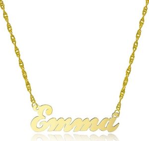 Pyramid Jewelry 10k Yellow Gold Name Necklace
