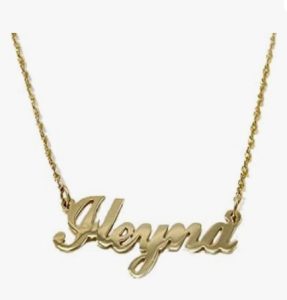 Pyramid Jewelry 14k Gold Personalized Name Necklace