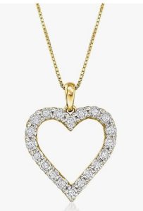 Ross-Simons Diamond Heart Pendant Necklace