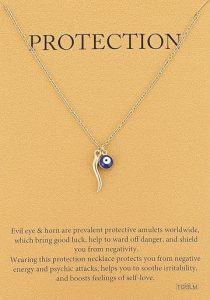 TGOLM Dainty Evil Eye Protection Necklace