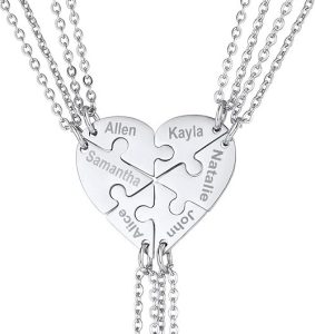 U7 Personalized Best Friend Necklaces for 6