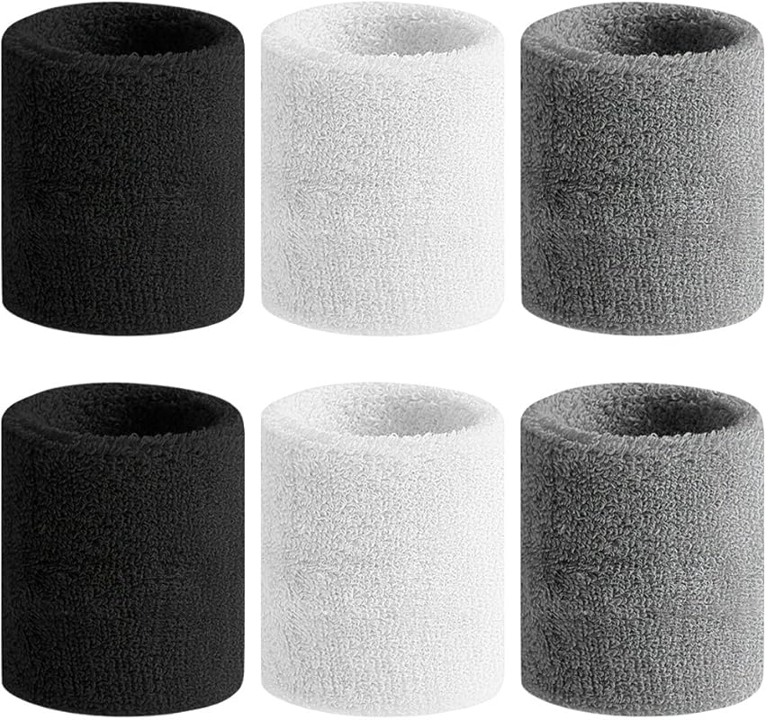 BEACE Moisture Wicking Cotton Terry Cloth Sports Wristbands Sweatbands