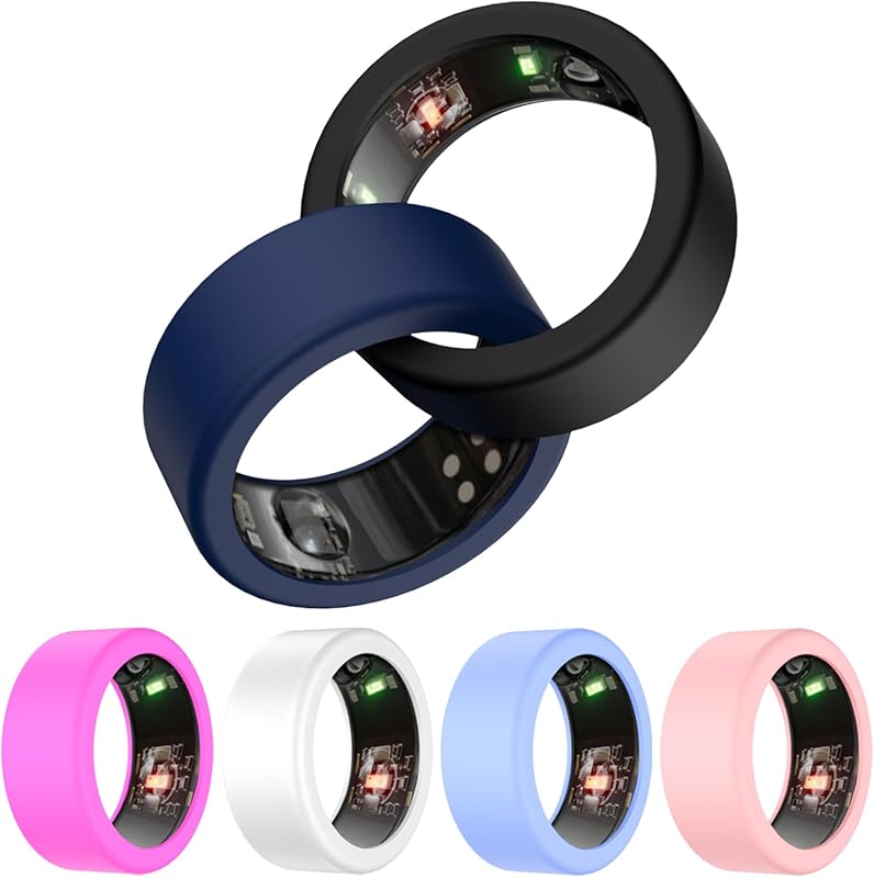 6-Pack Elastic Silicone Protective Covers for Ultrahuman Ring AIR, Sma
