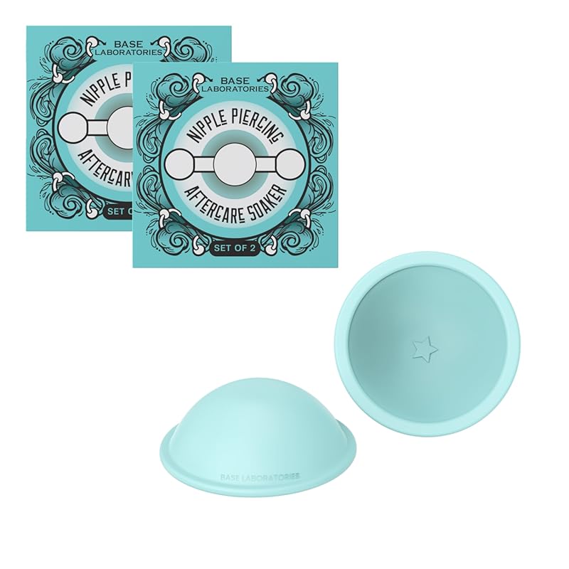 Base Laboratories Hands-Free Nipple Piercing Aftercare Soaker Set 2PK 