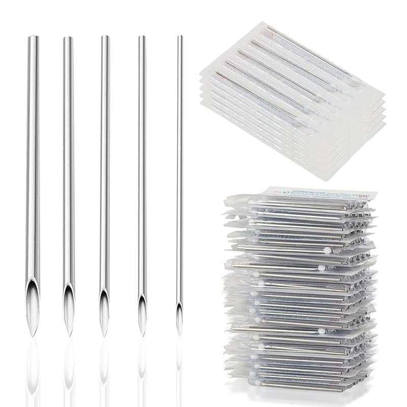 50pcs 12G-20G Mixed Gauge 316L Stainless Steel Hollow Piercing Needles