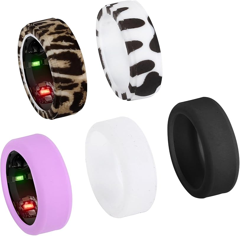 5-Pack Anti-Scratch Silicone Covers for Oura Ring Gen 4/3, Elastic Gym