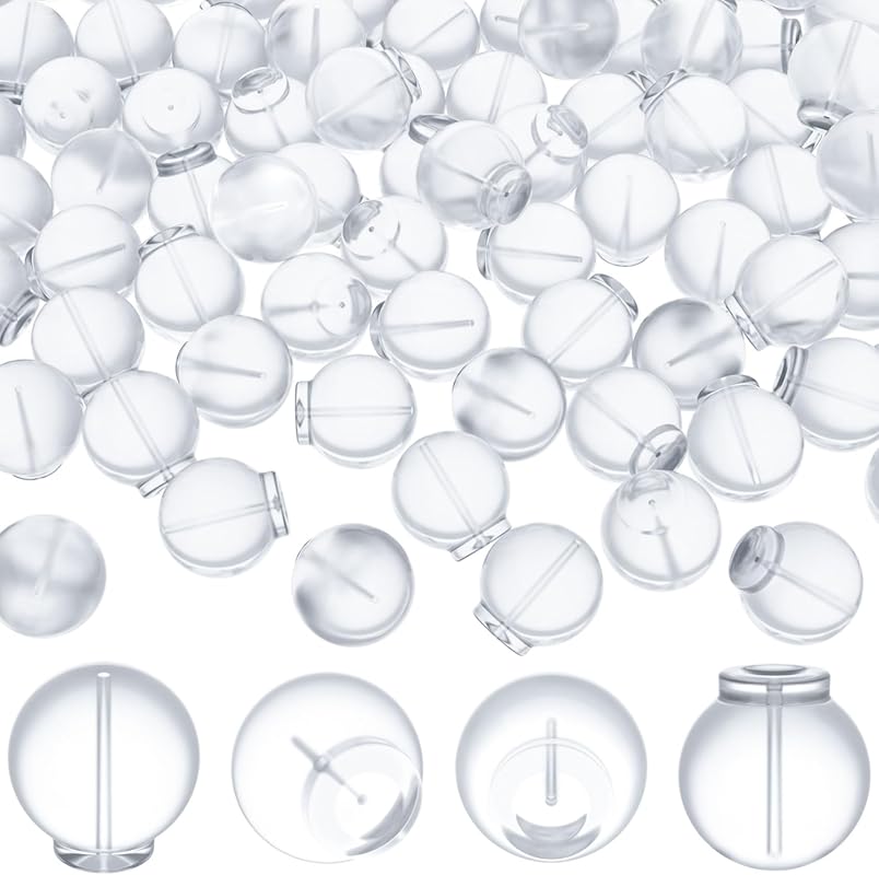 50 Pack Soft Impenetrable TPE Earring Backs Secure Clear Safety Backs 