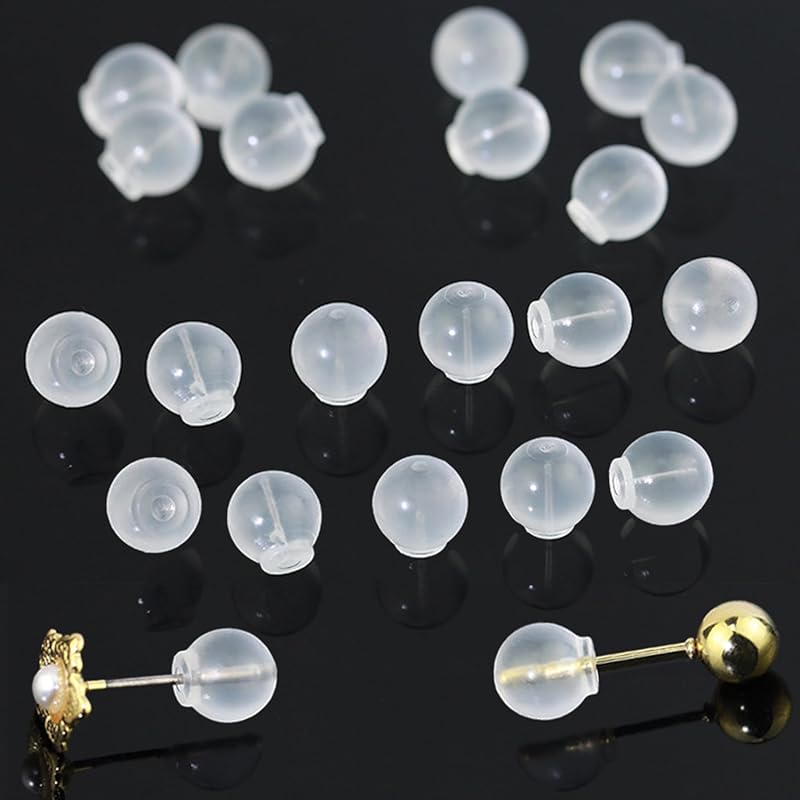 30 Pieces Medical Grade TPE Comfort Impenetrable Earring Backs Soft Sa