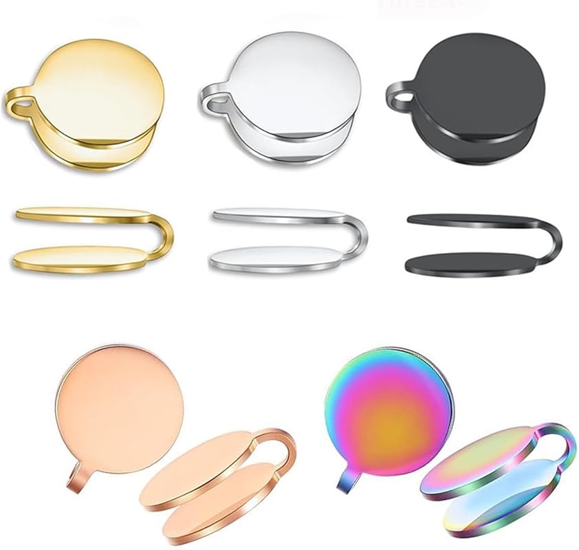 5 Pairs Stainless Steel Spiral Pressure Earrings for Keloids - Clip-On