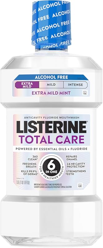 Listerine Total Care Alcohol-Free Anticavity Fluoride Mouthwash - Kill