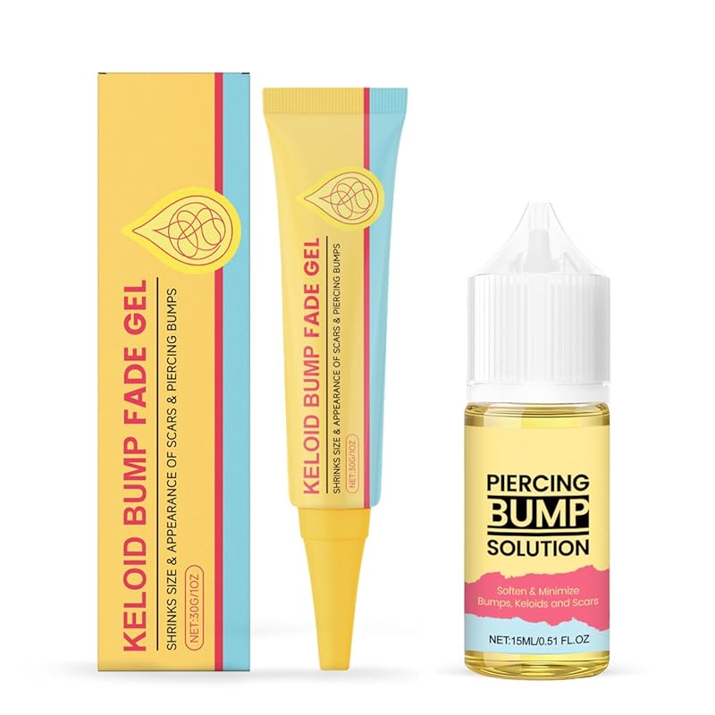 Professional 2-Step Piercing Bump Solution - Treatment Oil + Keloid Ge