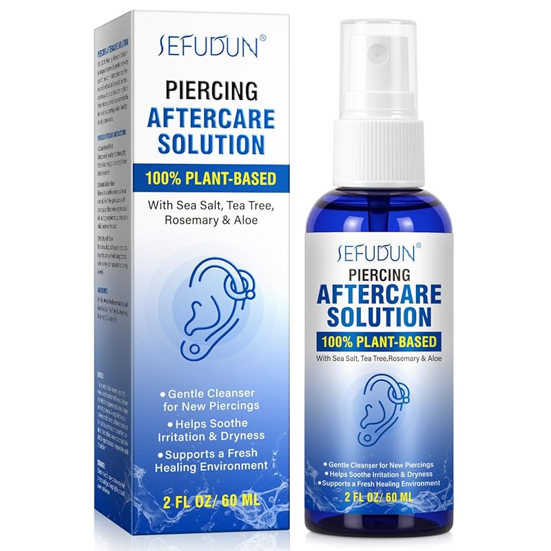 Gentle Plant-Based Piercing Aftercare Spray Ear Cleaner Soothes Irrita