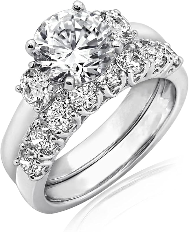 Amazon Essentials Sterling Silver Platinum-Plated Infinite Elements Cu