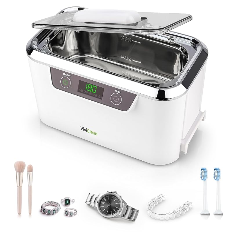 Professional VisiClean Ultrasonic Jewelry Cleaner for Rings, Glasses &