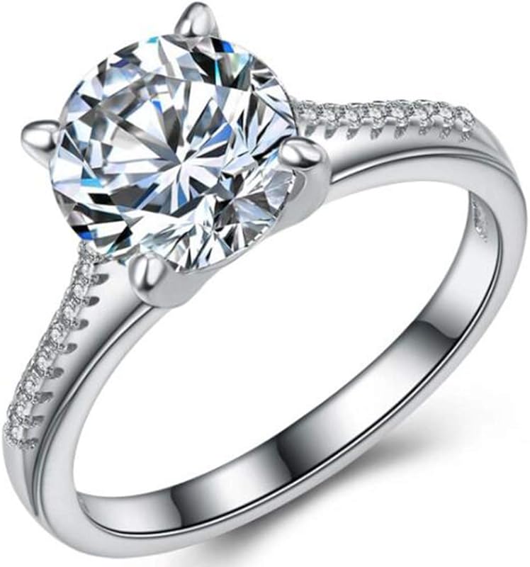 Jude Jewelers Stainless Steel 2.0 Carat Statement Halo Engagement Ring