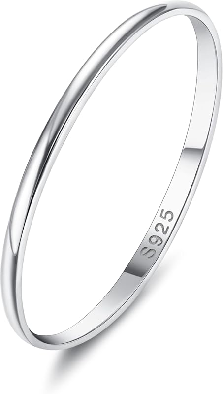 MILACOLATO 925 Sterling Silver High Polished Stackable Thumb Ring Band
