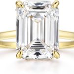 best wedding bands for emerald cut engagement ring