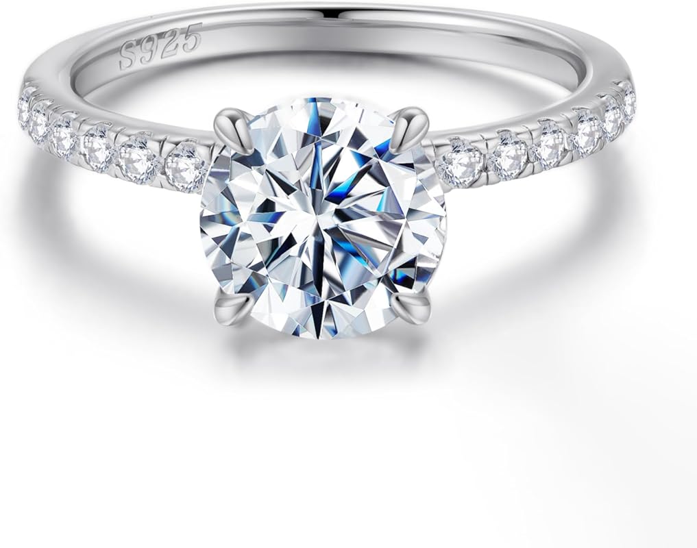 SMILEST 2ct Hidden Halo Engagement Ring in 14K Gold Plated Sterling Si