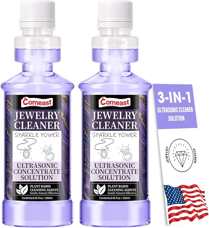 Plant-Based Ultrasonic Jewelry Cleaner Solution for All Machines - 2 P