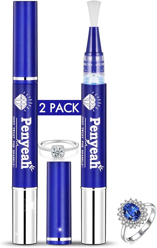 Jewelry Cleaner Pen 2Pack – Quick Sparkle Stick for Diamonds, Gold & M
