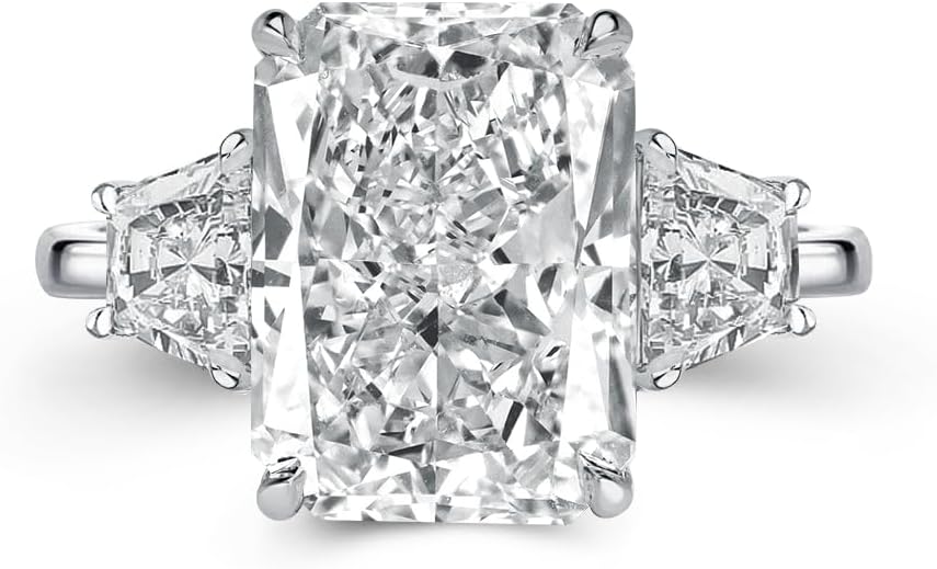 best wedding bands for radiant cut engagement ring