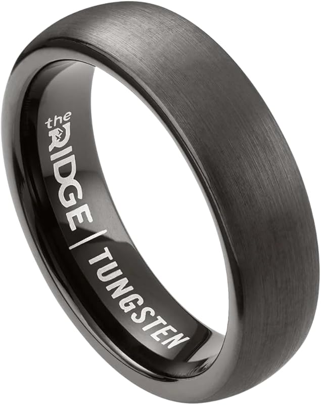 The Ridge Tungsten Men's Wedding Ring – 6mm Strong, Scratch-Resistant,
