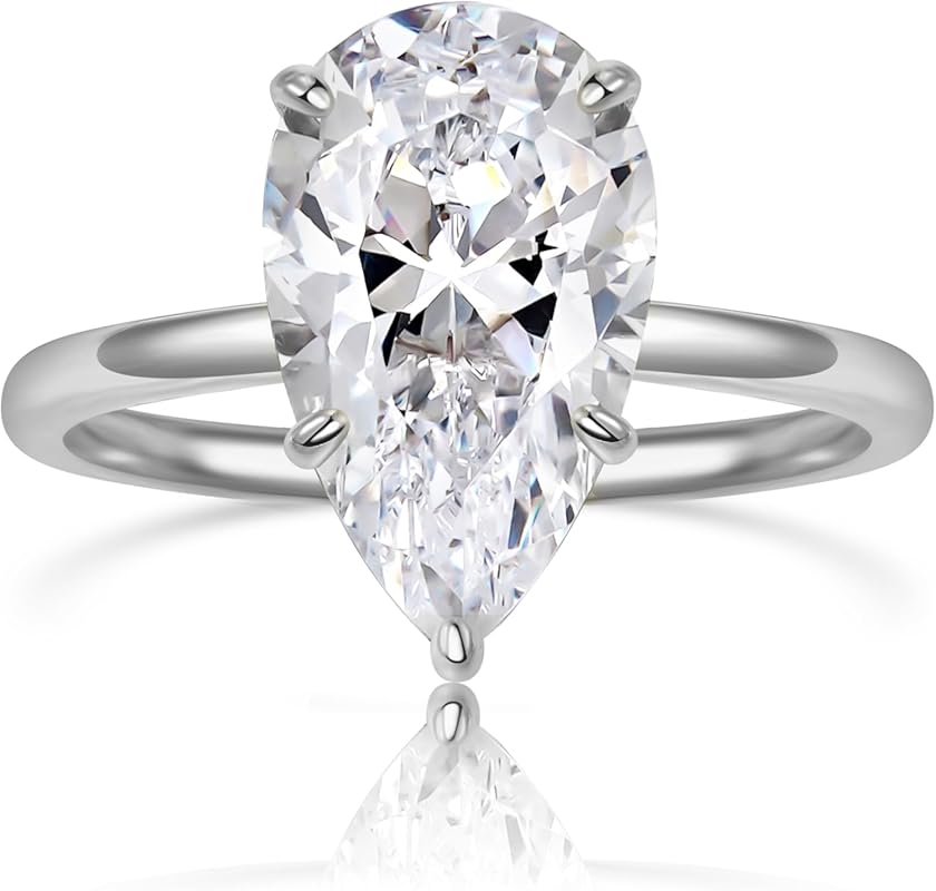 best wedding bands for pear shaped engagement ring