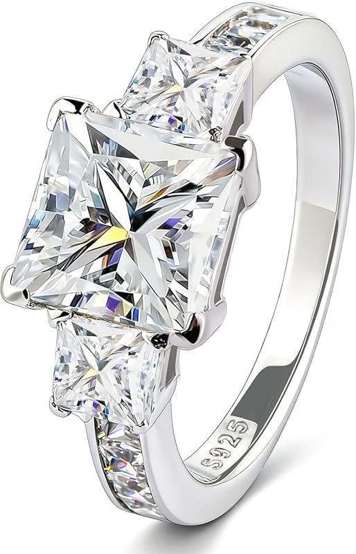 best wedding bands for princess cut engagement ring