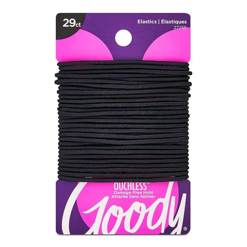 Goody Ouchless Womens Elastic Hair Ties Pain-Free for Fine Medium Hair
