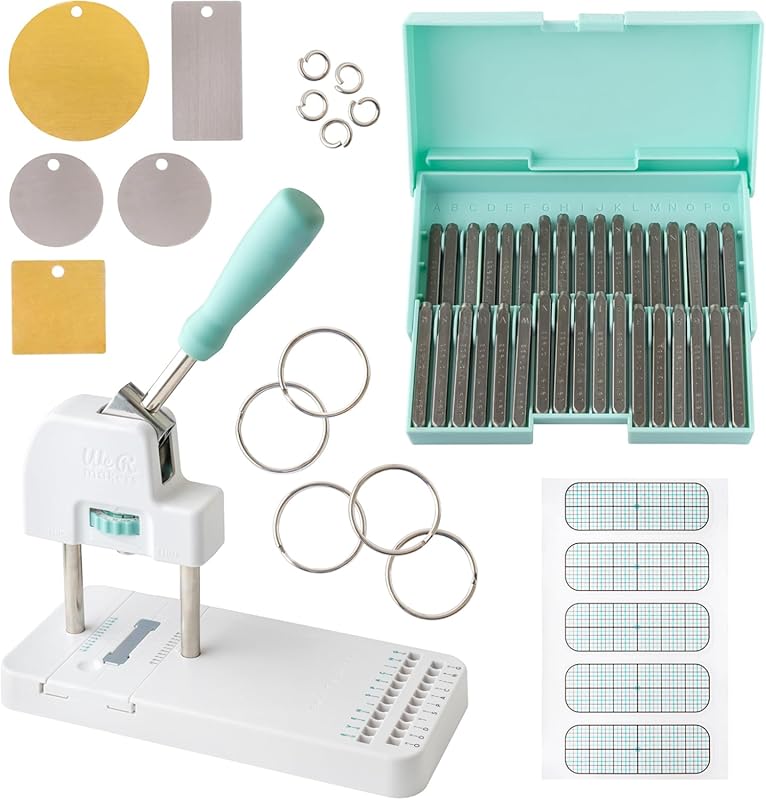We R Makers Jewelry Press Kit Machine with 34-Piece Metal Stamping Kit