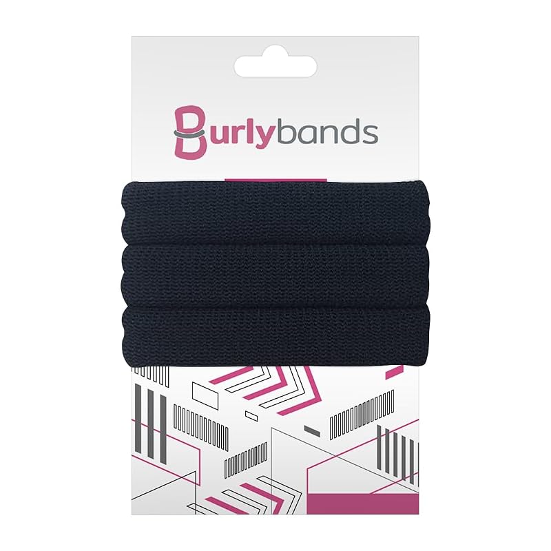 Burlybands Large Hair Ties for Thick Curly Hair, Non-Slip Seamless Scr