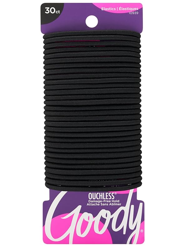 Goody Ouchless Hair Elastics No Pull Tangle-Free Hold for Thick Curly 